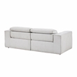 Pemberly Row Power Reclining Loveseat with Power Headrests in Light Gray