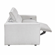 Pemberly Row Power Reclining Loveseat with Power Headrests in Light Gray