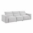 Pemberly Row Power Reclining Sofa with Power Headrests USB in Light Gray