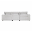 Pemberly Row Power Reclining Sofa with Power Headrests USB in Light Gray