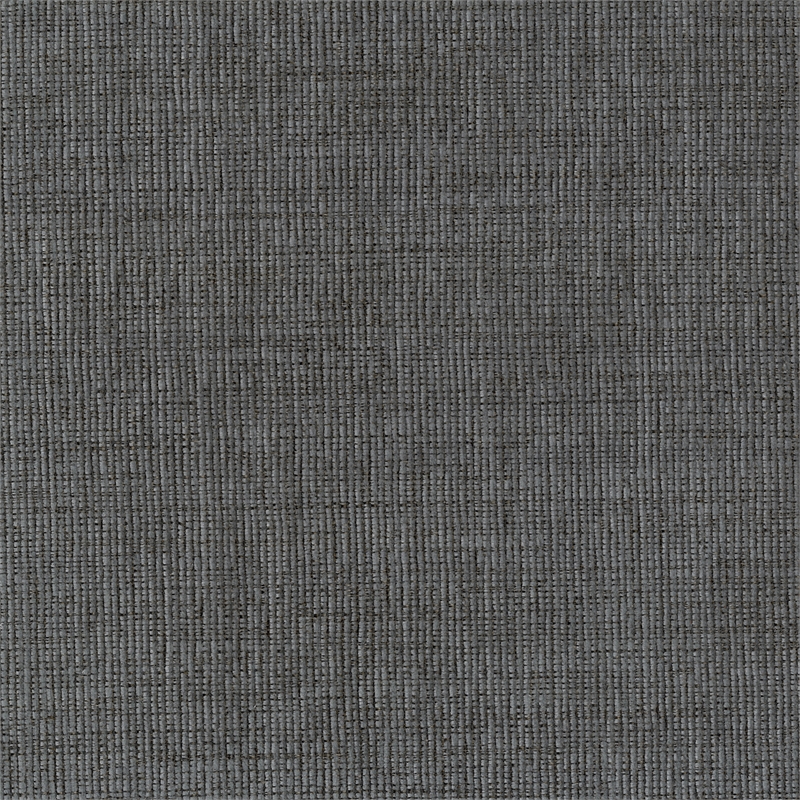 Pemberly Row Chenille Loveseat with Reversible Cushions Walnut Legs in Gray
