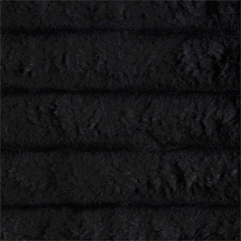 Pemberly Row Corduroy Daybed with Pull-Out Trundle 300 lbs Each in Black