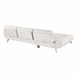 Pemberly Row Chenille 2-Piece Sectional with Left Chaise Adjustable Back - Beige