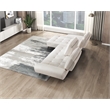 Pemberly Row Chenille 2-Piece Sectional with Left Chaise Adjustable Back - Beige