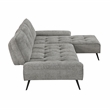 Pemberly Row 2-Piece Sectional with Right Chaise Adjustable Back in Dove Gray