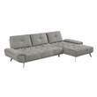 Pemberly Row 2-Piece Sectional with Right Chaise Adjustable Back in Dove Gray