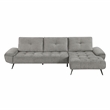 Pemberly Row 2-Piece Sectional with Right Chaise Adjustable Back in Dove Gray