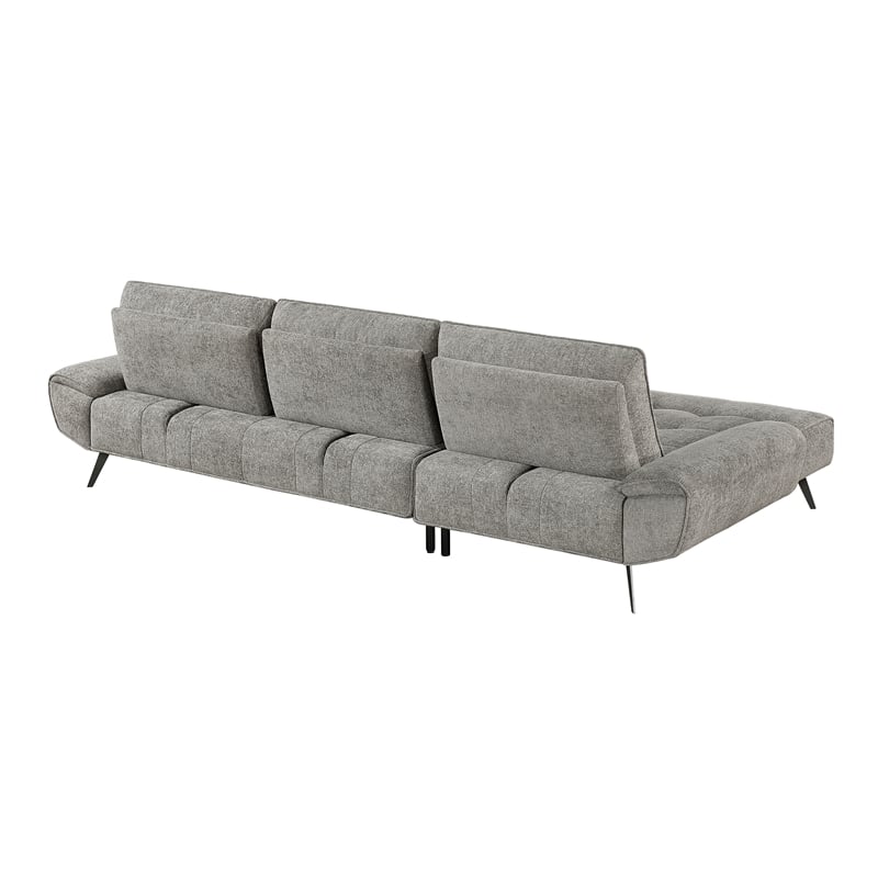 Pemberly Row 2-Piece Sectional with Left Chaise Adjustable Back in Dove Gray