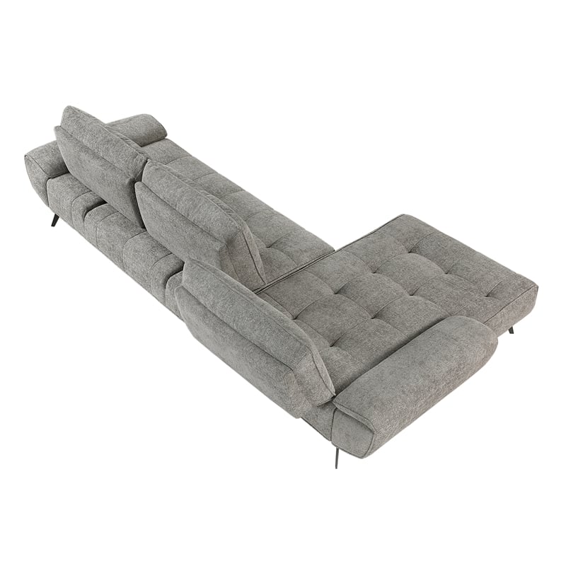 Pemberly Row 2-Piece Sectional with Left Chaise Adjustable Back in Dove Gray
