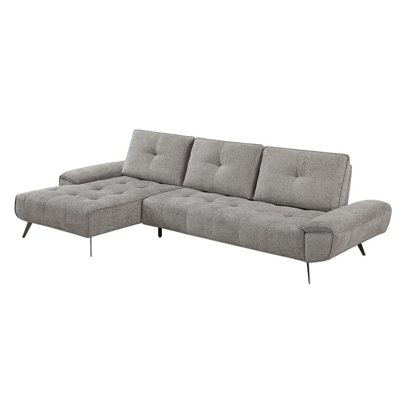 Pemberly Row 2-Piece Sectional with Left Chaise Adjustable Back in Dove Gray