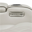 Pemberly Row Faux Leather Power Reclining Sofa LED Wireless USB in Taupe