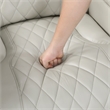 Pemberly Row Faux Leather Power Recliner with LED USB Storage Arms in Taupe