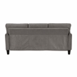 Pemberly Row Textured Fabric Sofa with Flared Arms Pocket Coils in Chocolate