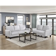 Pemberly Row Textured Fabric Sofa with Flared Arms Pocket Coils in Gray