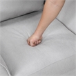 Pemberly Row Textured Fabric Sofa with Flared Arms Pocket Coils in Gray