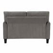 Pemberly Row Textured Fabric Sofa with Flared Arms Pocket Coils in Chocolate