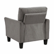 Pemberly Row Textured Fabric Sofa with Flared Arms Pocket Coils in Chocolate