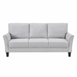 Pemberly Row Textured Fabric Sofa with Flared Arms Pocket Coils in Gray