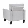 Pemberly Row Textured Fabric Sofa with Flared Arms Pocket Coils in Gray
