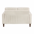 Pemberly Row Corduroy Fabric Sofa with Track Arms Pocket Coils in Beige