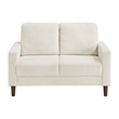 Pemberly Row Corduroy Fabric Sofa with Track Arms Pocket Coils in Beige