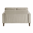Pemberly Row Corduroy Fabric Sofa with Track Arms Pocket Coils in Taupe