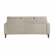 Pemberly Row Corduroy Fabric Sofa with Track Arms Pocket Coils in Taupe
