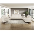Pemberly Row Corduroy Fabric Sofa with Track Arms Pocket Coils in Beige