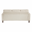 Pemberly Row Corduroy Fabric Sofa with Track Arms Pocket Coils in Beige