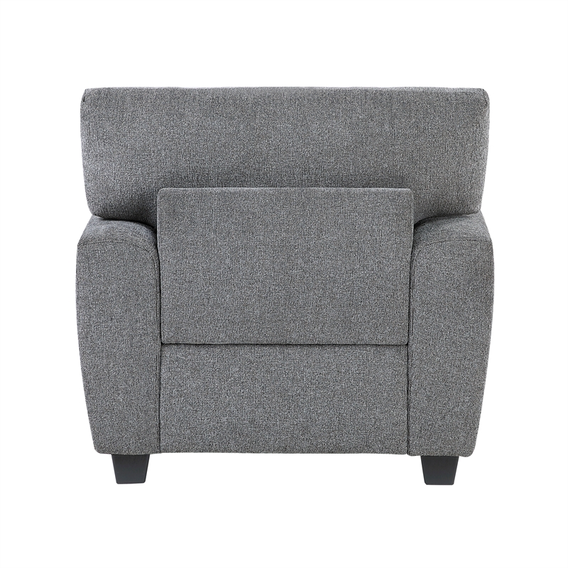 Pemberly Row Sofa Reversible Cushions Nailhead Trim Pillows in Dark Gray