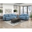 Pemberly Row Textured Modular Sofa with Hidden Storage Tufted in Blue