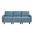 Pemberly Row Textured Modular Sofa with Hidden Storage Tufted in Blue