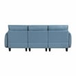 Pemberly Row Textured Modular Sofa with Hidden Storage Tufted in Blue