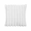 Pemberly Row Microfiber Loveseat Channel Tufted with Pillows in Light Gray