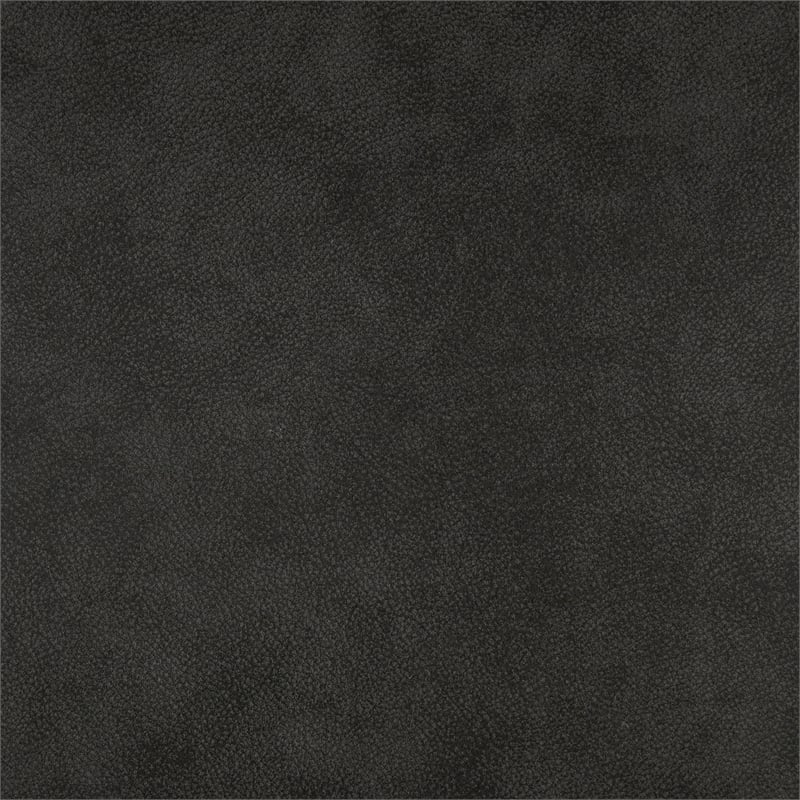 Pemberly Row Polished Microfiber Reclining Chair Tab Pull Motion in Dark Gray