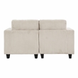 Pemberly Row Corduroy Loveseat with USB Charging and Storage in Beige