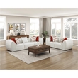Pemberly Row Chenille Fabric Modular Sofa with 5 Pillows in Beige