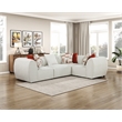 Pemberly Row Chenille 4-Piece Modular Corner Sectional in Beige