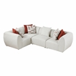 Pemberly Row Chenille 4-Piece Modular Corner Sectional in Beige