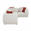 Pemberly Row Chenille 4-Piece Modular Corner Sectional in Beige