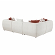 Pemberly Row Chenille 4-Piece Modular Corner Sectional in Beige