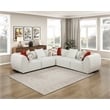 Pemberly Row Chenille 5-Piece Modular Corner Sectional in Beige