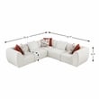 Pemberly Row Chenille 5-Piece Modular Corner Sectional in Beige