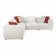 Pemberly Row Chenille 5-Piece Modular Corner Sectional in Beige