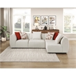 Pemberly Row Chenille 4-Piece Modular Sectional with 6 Pillows in Beige