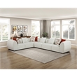 Pemberly Row Chenille 6-Piece L-Shaped Modular Sectional in Beige
