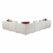 Pemberly Row Chenille 6-Piece L-Shaped Modular Sectional in Beige