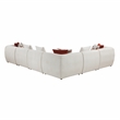 Pemberly Row Chenille 6-Piece L-Shaped Modular Sectional in Beige
