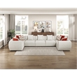 Pemberly Row Chenille 7-Piece U-Shaped Modular Sectional in Beige