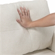 Pemberly Row Boucle Convertible Love Seat with Pull-Out Bed in Beige
